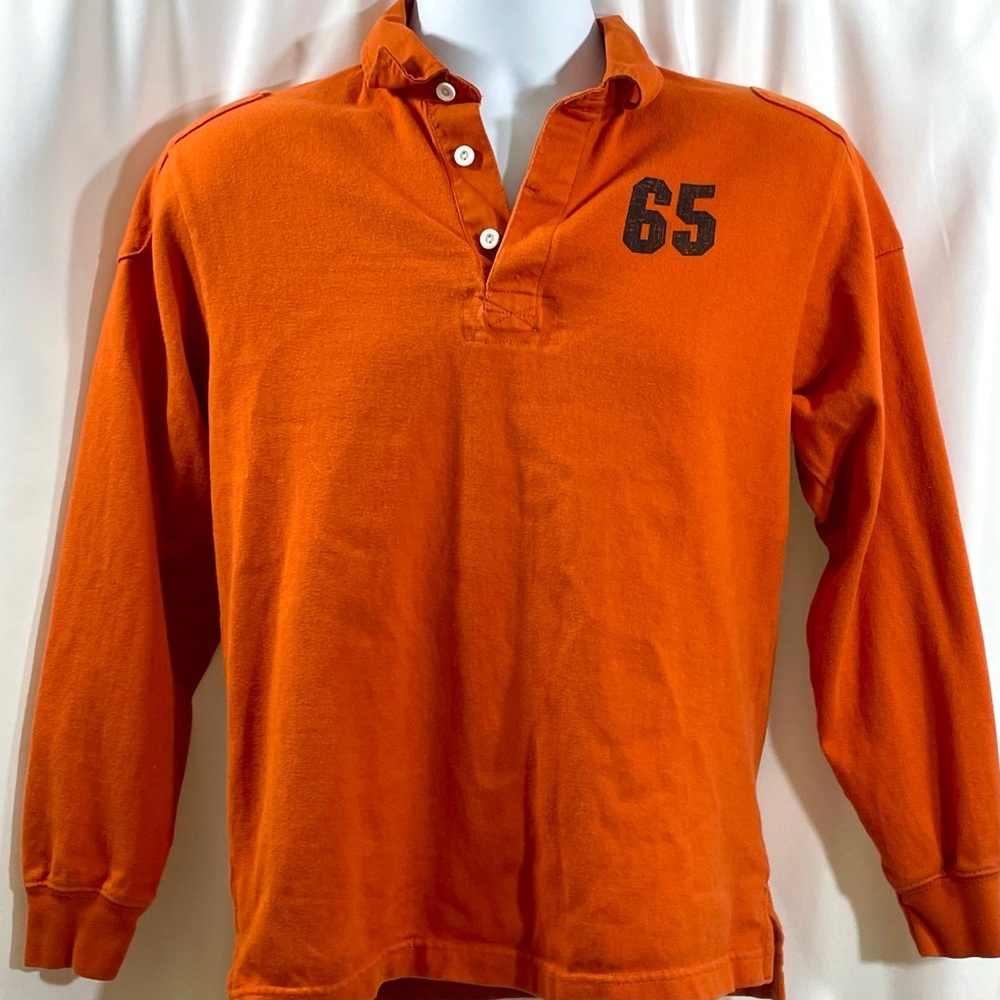 Old Navy Long Sleeve Orange Collar Shirt Size XL